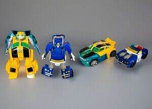 Transformers Rescue Bots Playskool Heroes Bumblebee & Chase Police Bot Vehicles